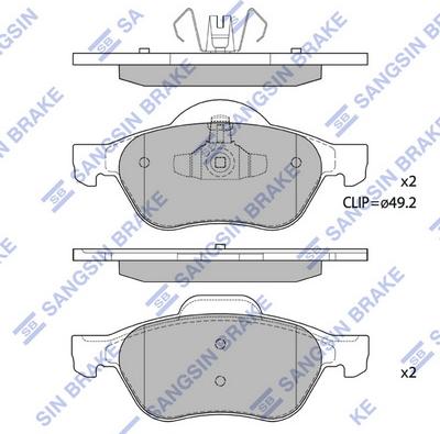 Hi-Q SP1414 - Тормозные колодки, дисковые, комплект unicars.by