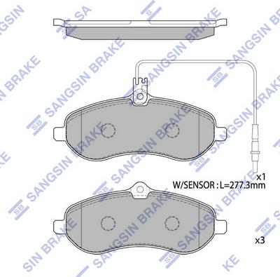 Hi-Q SP1415 - Тормозные колодки, дисковые, комплект unicars.by