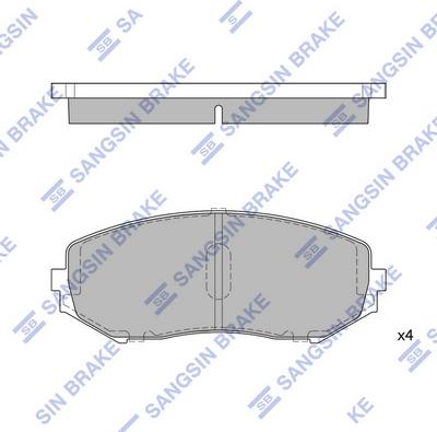 Hi-Q SP1416 - Тормозные колодки, дисковые, комплект unicars.by