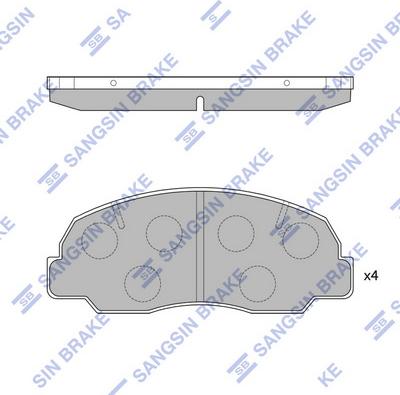 Hi-Q SP1417 - Тормозные колодки, дисковые, комплект unicars.by