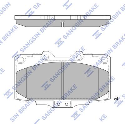 Hi-Q SP1486 - Тормозные колодки, дисковые, комплект unicars.by