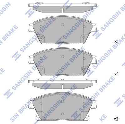 Hi-Q SP1480 - Тормозные колодки, дисковые, комплект unicars.by