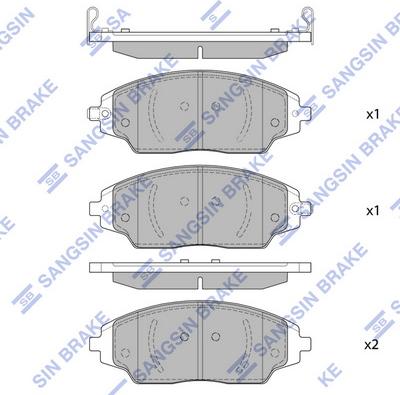 Hi-Q SP1481 - Тормозные колодки, дисковые, комплект unicars.by