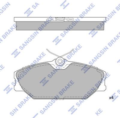 Hi-Q SP1483A - Тормозные колодки, дисковые, комплект unicars.by