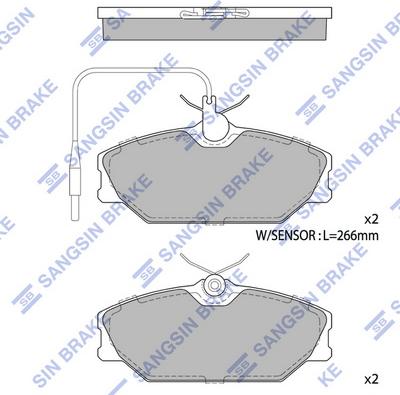 Hi-Q SP1483 - Тормозные колодки, дисковые, комплект unicars.by