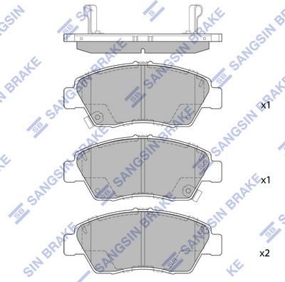 Hi-Q SP1435 - Тормозные колодки, дисковые, комплект unicars.by