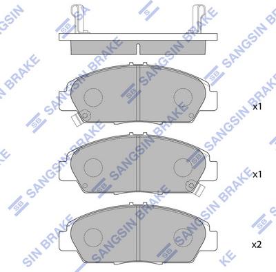 Hi-Q SP1431 - Тормозные колодки, дисковые, комплект unicars.by