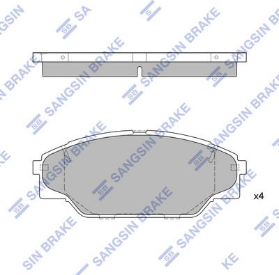 Hi-Q SP1438 - Тормозные колодки, дисковые, комплект unicars.by