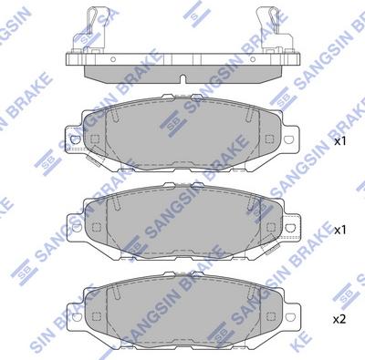 Hi-Q SP1432 - Тормозные колодки, дисковые, комплект unicars.by