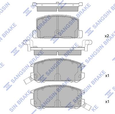 Hi-Q SP1437 - Тормозные колодки, дисковые, комплект unicars.by