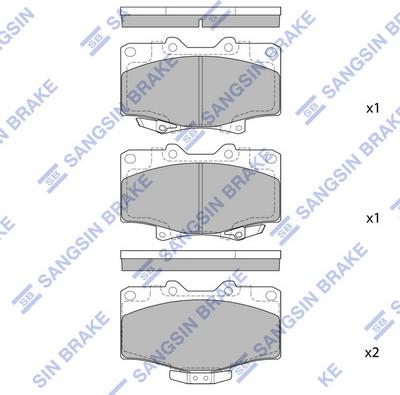 Hi-Q SP1420 - Тормозные колодки, дисковые, комплект unicars.by