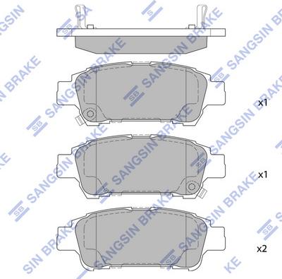 Hi-Q SP1423 - Тормозные колодки, дисковые, комплект unicars.by