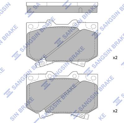 Hi-Q SP1422 - Тормозные колодки, дисковые, комплект unicars.by