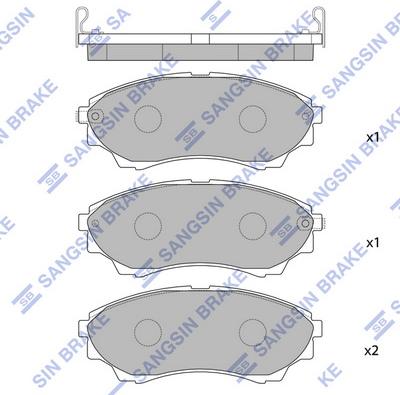 Hi-Q SP1479 - Тормозные колодки, дисковые, комплект unicars.by