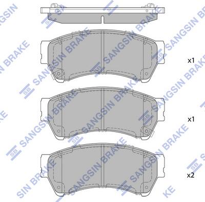 Hi-Q SP1475 - Тормозные колодки, дисковые, комплект unicars.by