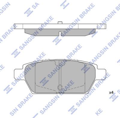 Hi-Q SP1476 - Тормозные колодки, дисковые, комплект unicars.by