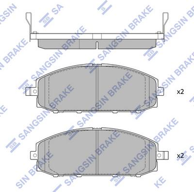 Hi-Q SP1599 - Тормозные колодки, дисковые, комплект unicars.by