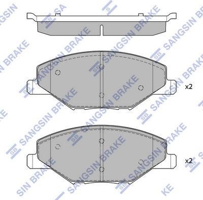 Hi-Q SP1595 - Тормозные колодки, дисковые, комплект unicars.by