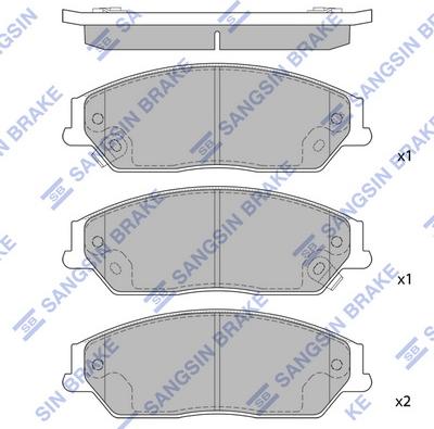 Hi-Q SP1590 - Тормозные колодки, дисковые, комплект unicars.by