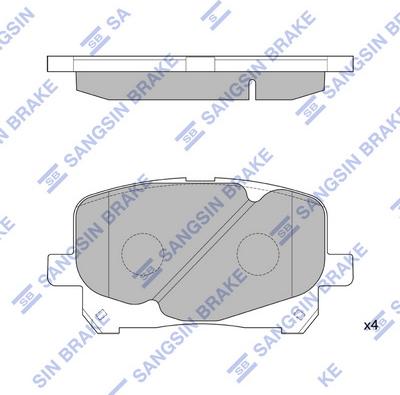 Hi-Q SP1591 - Тормозные колодки, дисковые, комплект unicars.by