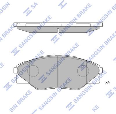 Hi-Q SP1544 - Тормозные колодки, дисковые, комплект unicars.by