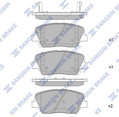 Hi-Q SP1545 - Тормозные колодки, дисковые, комплект unicars.by