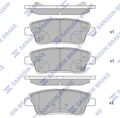 Hi-Q SP1546 - Тормозные колодки, дисковые, комплект unicars.by