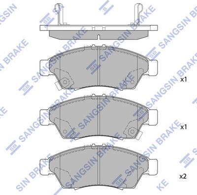 Hi-Q SP1541 - Тормозные колодки, дисковые, комплект unicars.by