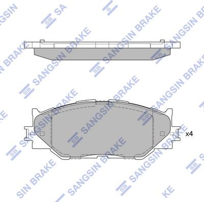 Hi-Q SP1543 - Тормозные колодки, дисковые, комплект unicars.by