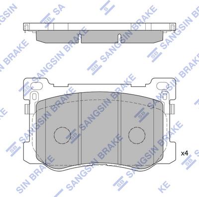 Hi-Q SP1547 - Тормозные колодки, дисковые, комплект unicars.by