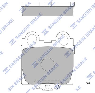 Hi-Q SP1554 - Тормозные колодки, дисковые, комплект unicars.by