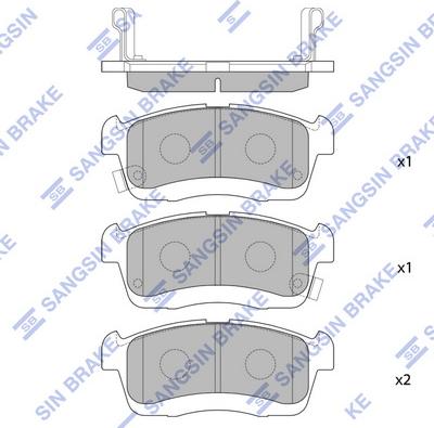 Hi-Q SP1550 - Тормозные колодки, дисковые, комплект unicars.by