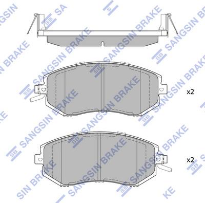 Hi-Q SP1553 - Тормозные колодки, дисковые, комплект unicars.by