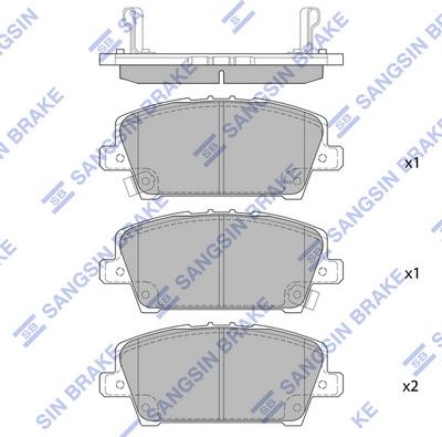 Hi-Q SP1569 - Тормозные колодки, дисковые, комплект unicars.by