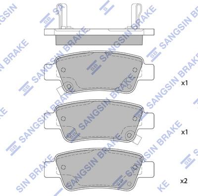 Hi-Q SP1568 - Тормозные колодки, дисковые, комплект unicars.by