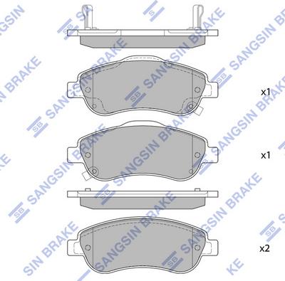 Hi-Q SP1567 - Тормозные колодки, дисковые, комплект unicars.by