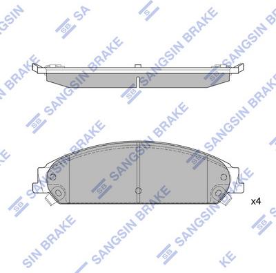 Hi-Q SP1509 - Тормозные колодки, дисковые, комплект unicars.by