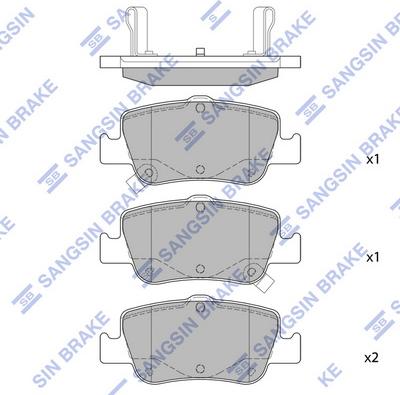 Hi-Q SP1501 - Тормозные колодки, дисковые, комплект unicars.by