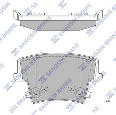 Hi-Q SP1508 - Тормозные колодки, дисковые, комплект unicars.by