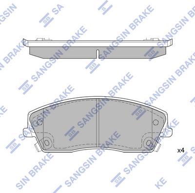 Hi-Q SP1507 - Тормозные колодки, дисковые, комплект unicars.by