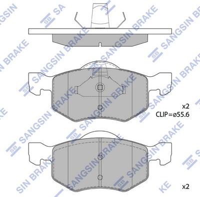 Hi-Q SP1519 - Тормозные колодки, дисковые, комплект unicars.by