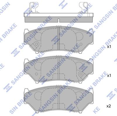 Hi-Q SP1584 - Тормозные колодки, дисковые, комплект unicars.by