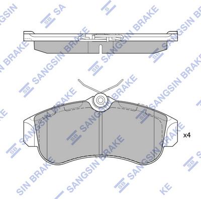 Hi-Q SP1581 - Тормозные колодки, дисковые, комплект unicars.by