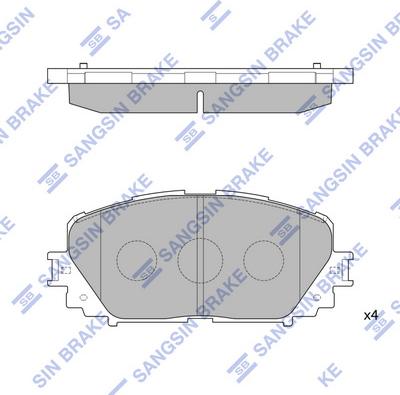 Hi-Q SP1588 - Тормозные колодки, дисковые, комплект unicars.by