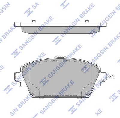 Hi-Q SP1582 - Тормозные колодки, дисковые, комплект unicars.by