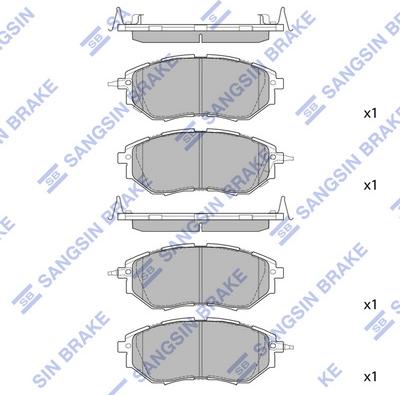 Hi-Q SP1534 - Тормозные колодки, дисковые, комплект unicars.by