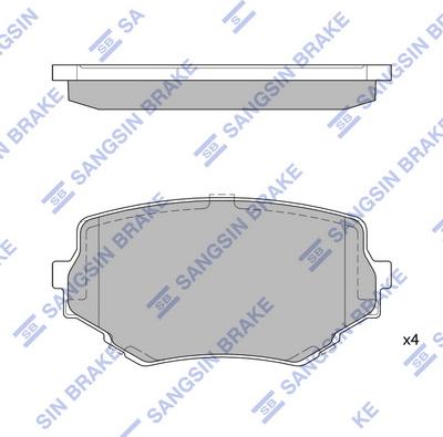 Hi-Q SP1535 - Тормозные колодки, дисковые, комплект unicars.by