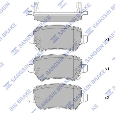 Hi-Q SP1536 - Тормозные колодки, дисковые, комплект unicars.by