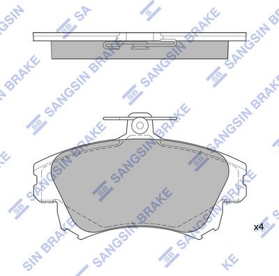 Hi-Q SP1530 - Тормозные колодки, дисковые, комплект unicars.by