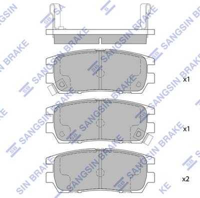 Hi-Q SP1538 - Тормозные колодки, дисковые, комплект unicars.by